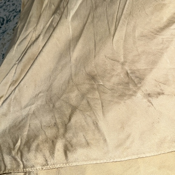 Vintage Elegant Cream open front maxi Dress with Lace Details size small - Picture 11 of 12